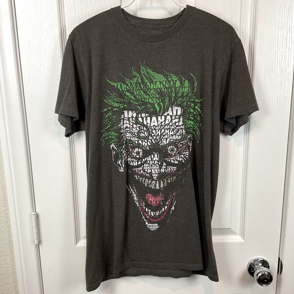 Pre-Owned Joker HaHaHaHaHa Men’s Charcoal Grey Graphic T-Shirt, Size M